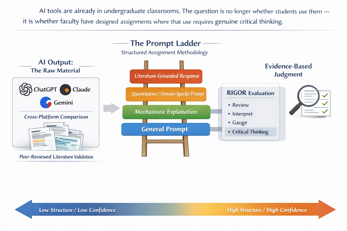 The Prompt Ladder AI-literacy framework graphical abstract