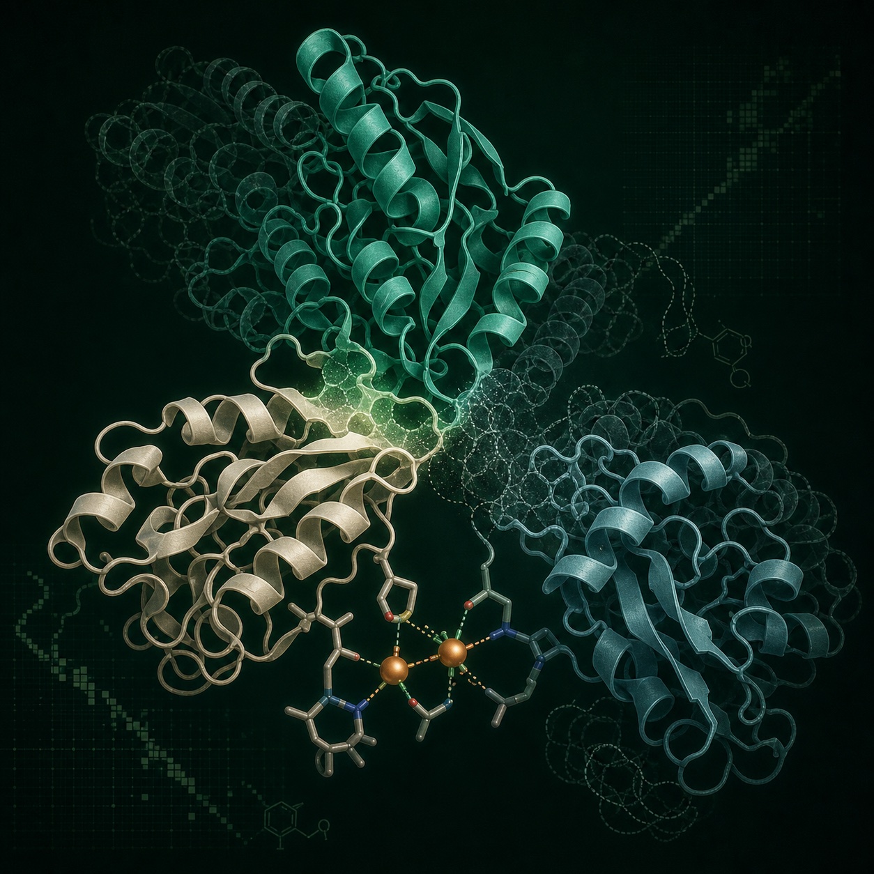 Stylized protein interfaces and a dicopper active site